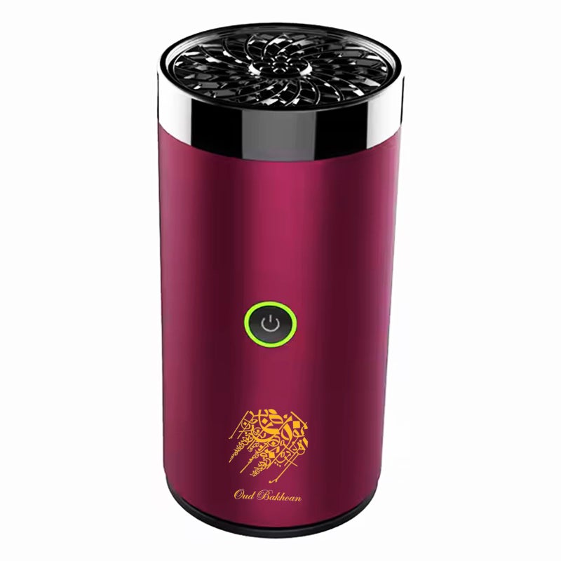 Rechargeable Electronic Incense Burner for Portable Aroma Use - Red